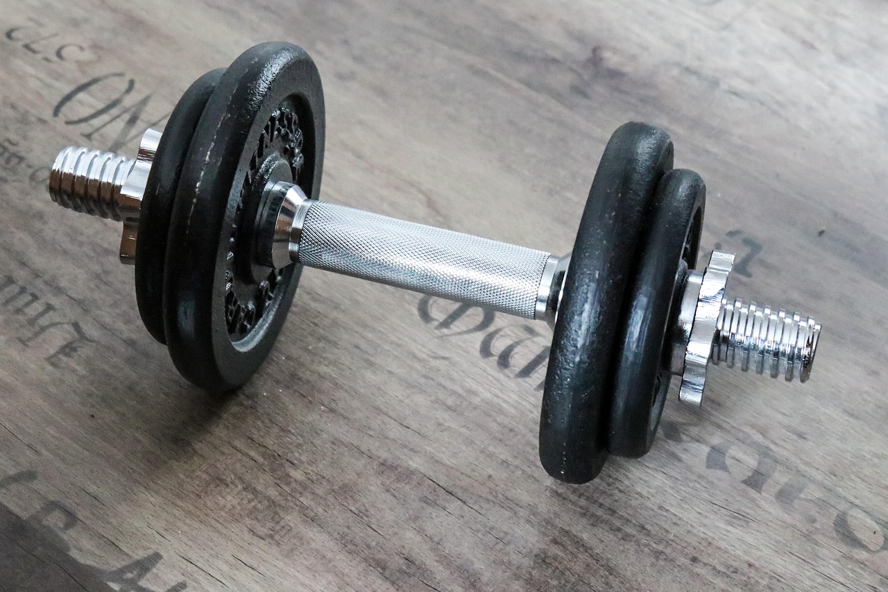 Vor dem Training &mdash; Gym mit Hanteln